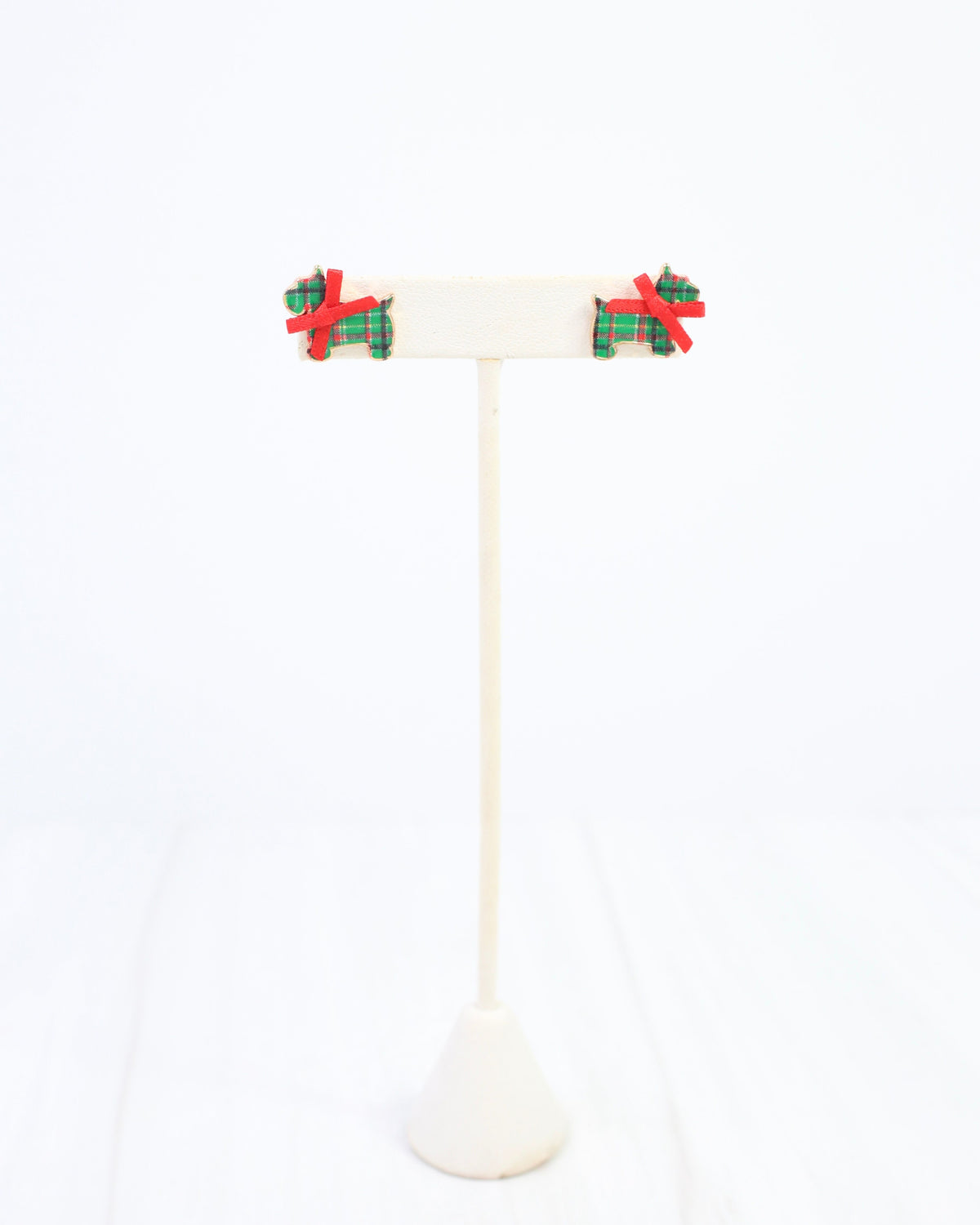 North Star Scottie Stud Earring Red