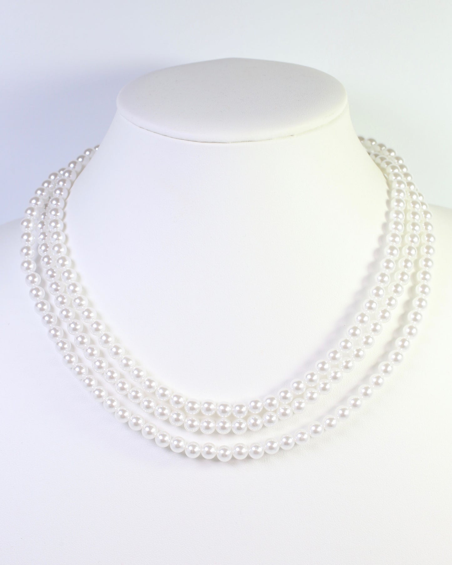 Hattiesburg Multi Strand Pearl Necklace Cream