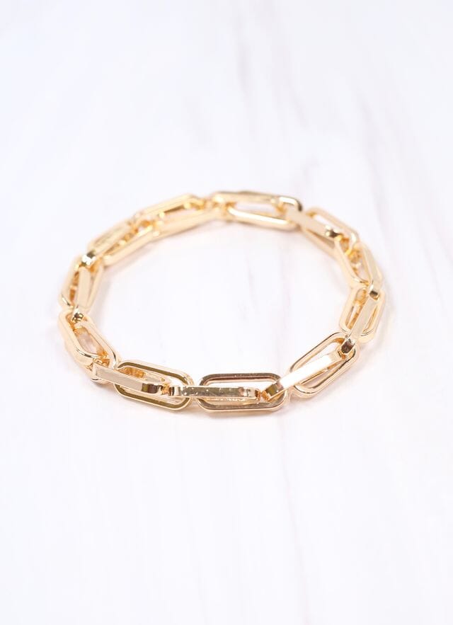 Rabson Link Stretch Bracelet GOLD - Caroline Hill