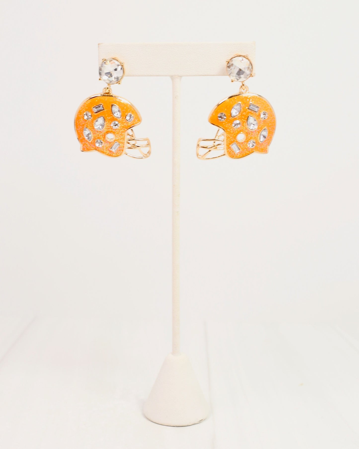 Halsey Helmet Earring Orange White