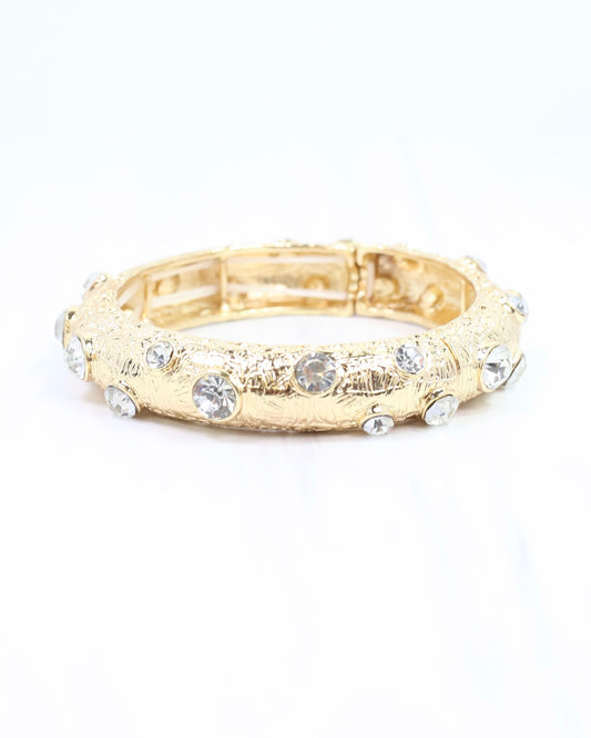 Drew Tectured Gold Bracelet Clear