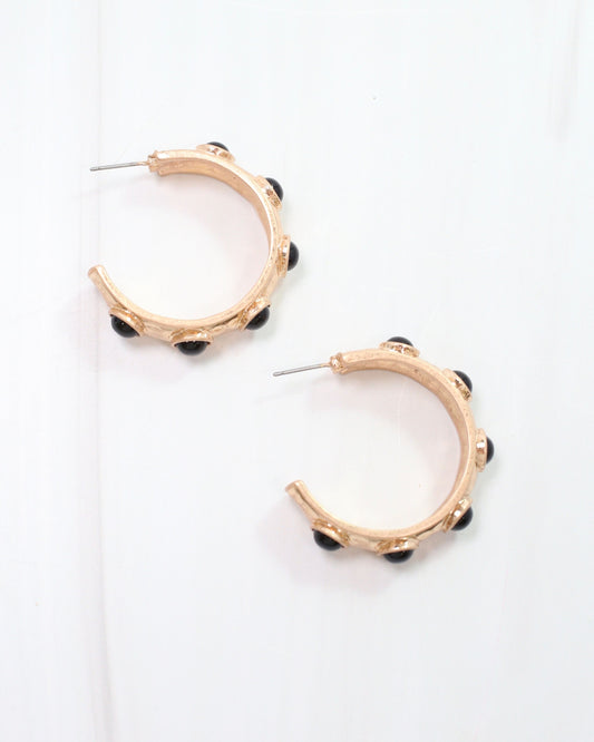 Frazee Pearl Hoop Black