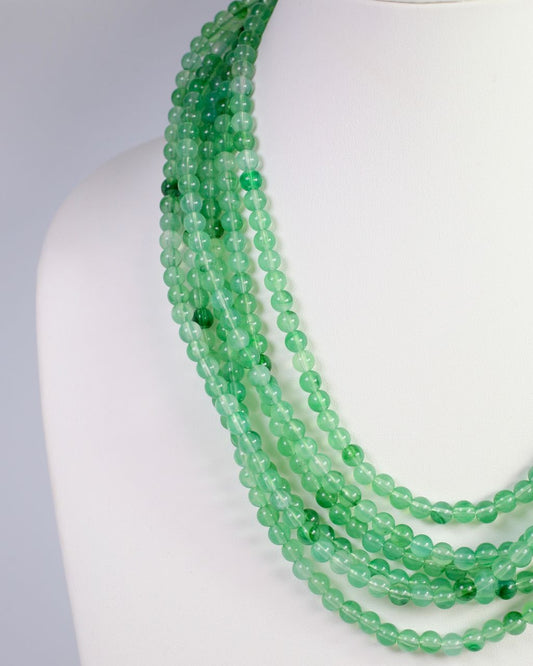 Brookline Layered Beaded Necklace Green