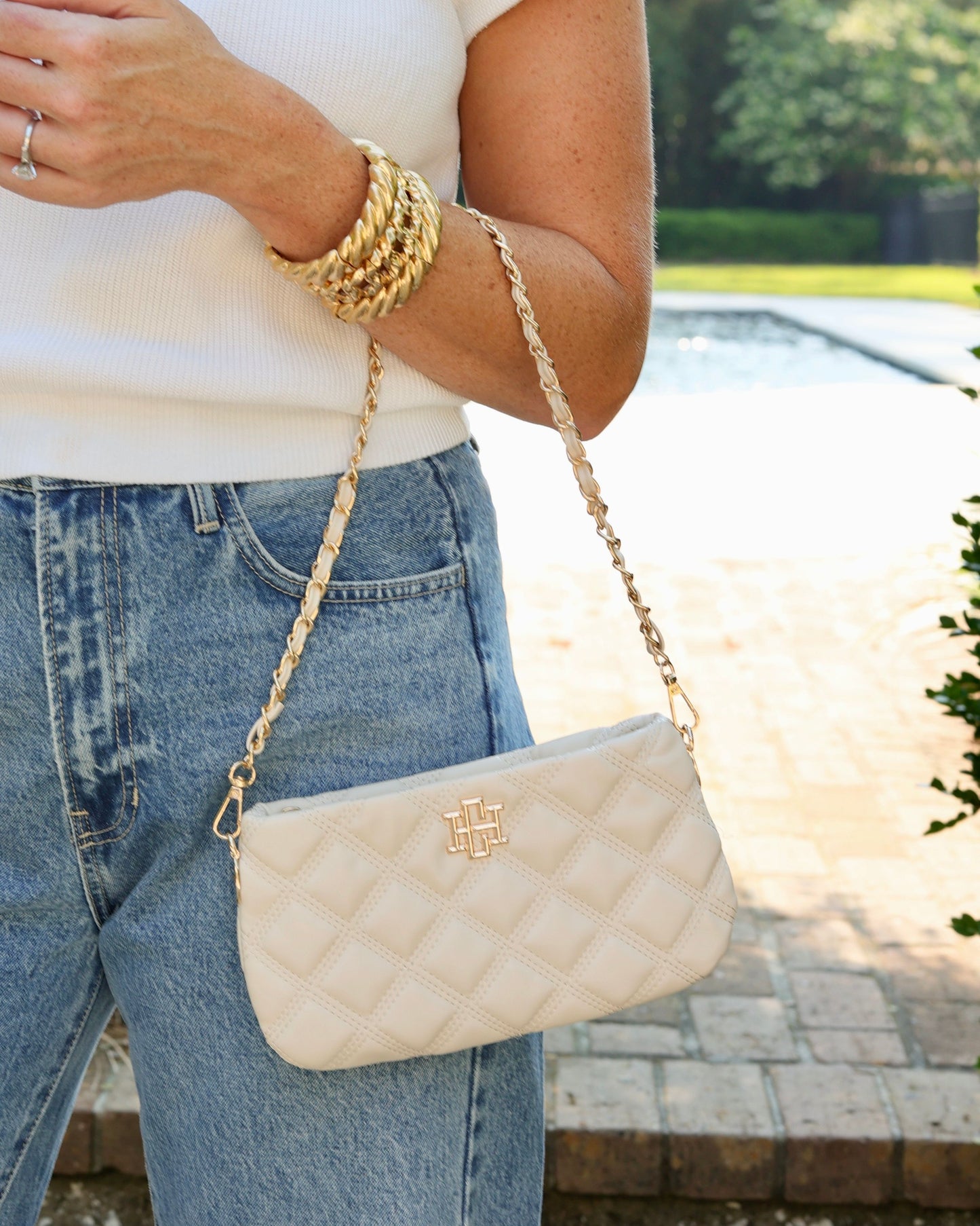 Livi Crossbody Cream Quilted DQ