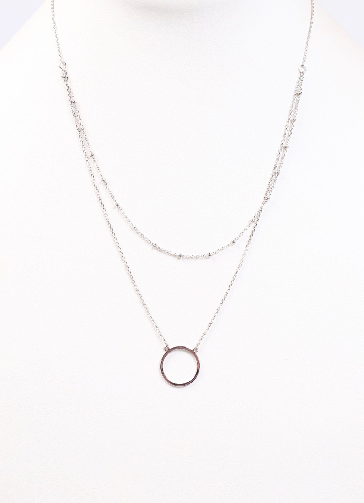 Sweet Moment Layered Necklace SILVER - Caroline Hill