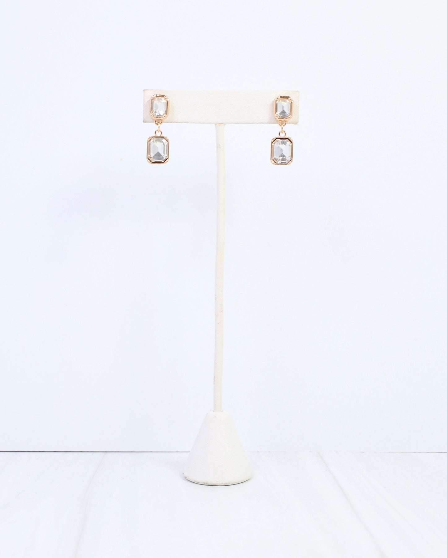 Chloe Crystal Drop Earring Gold