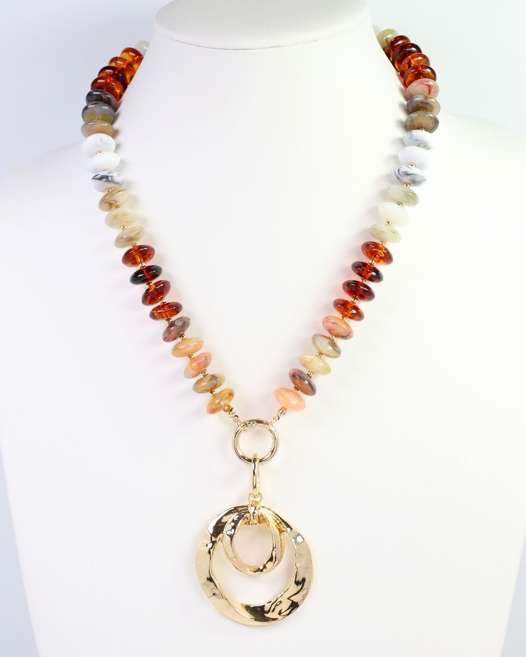 Lubec Double Hoop Charm Gold