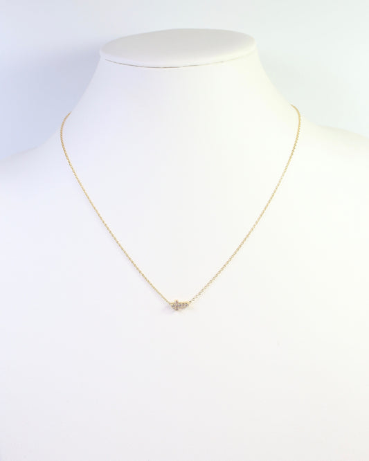 Milton Side Cross Necklace Gold