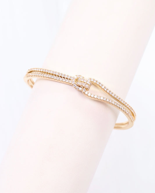 Krissy CZ Cuff Bracelet Gold