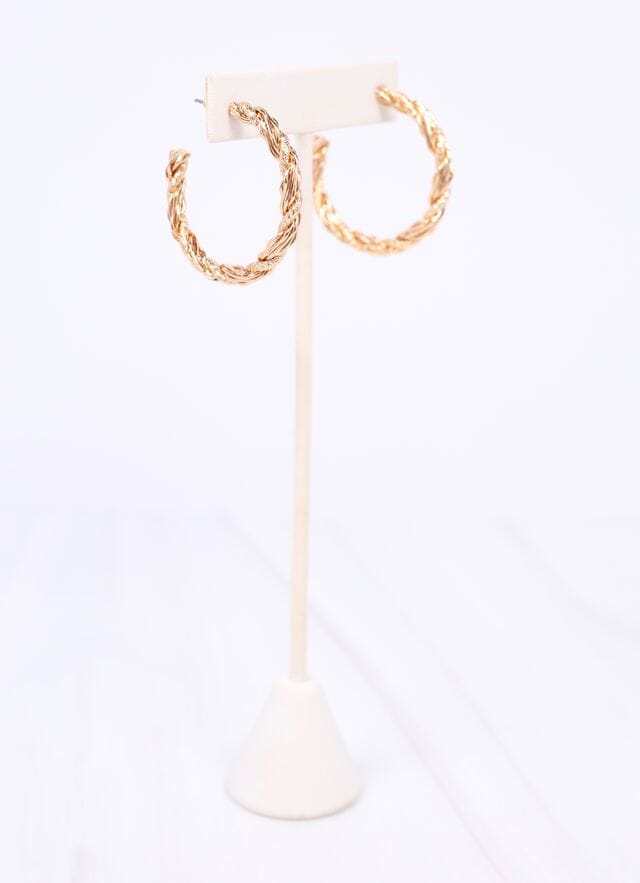 Tomley Twisted Hoop Earring GOLD - Caroline Hill
