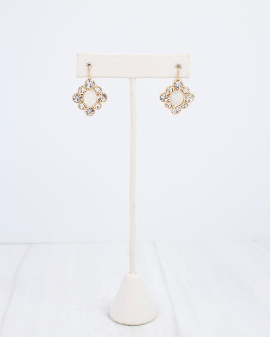 Lakeview CZ Mother of Pearl Earring Gold