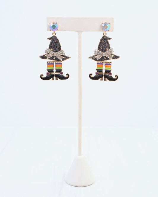 Head to Toe Halloween Earring Black