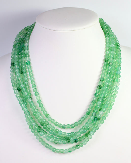 Brookline Layered Beaded Necklace Green