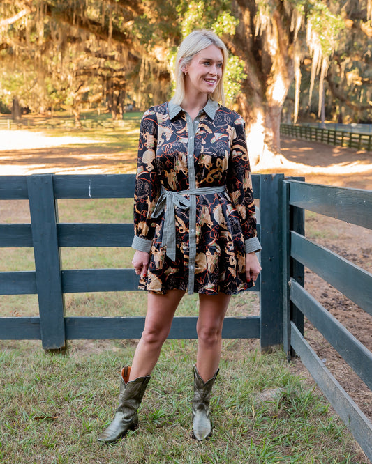 Dallas Button Down Dress - Black