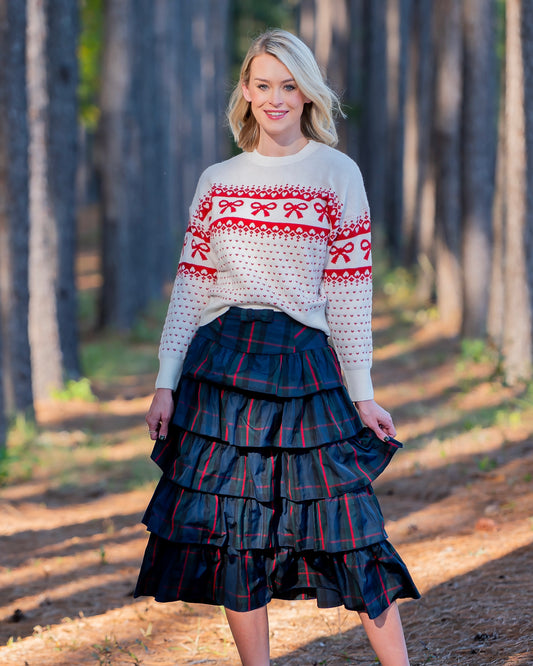 Wellington Check Tiered Skirt