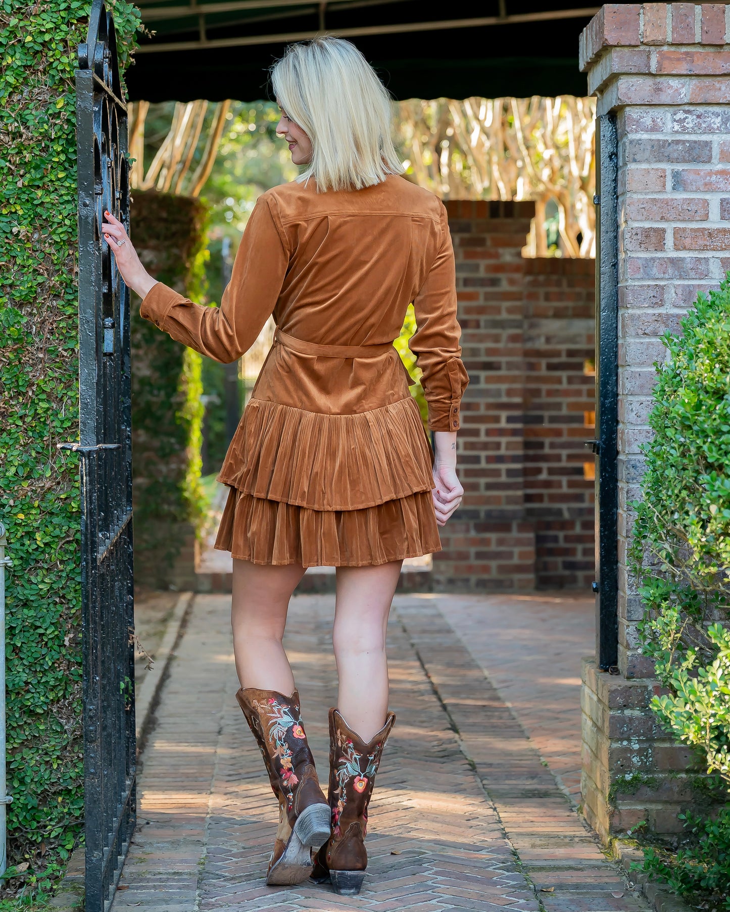 Centerville Button Down Dress - Brown