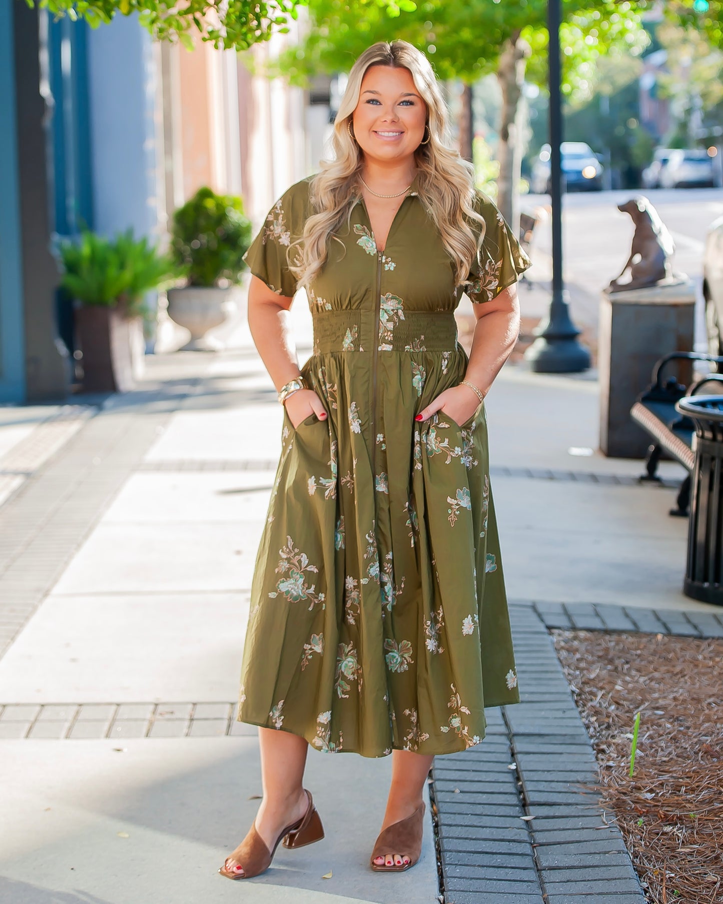 Polly Paisley Print Midi Dress
