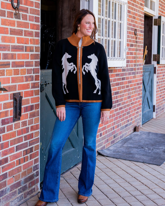 Mercer Horse Print Cardigan