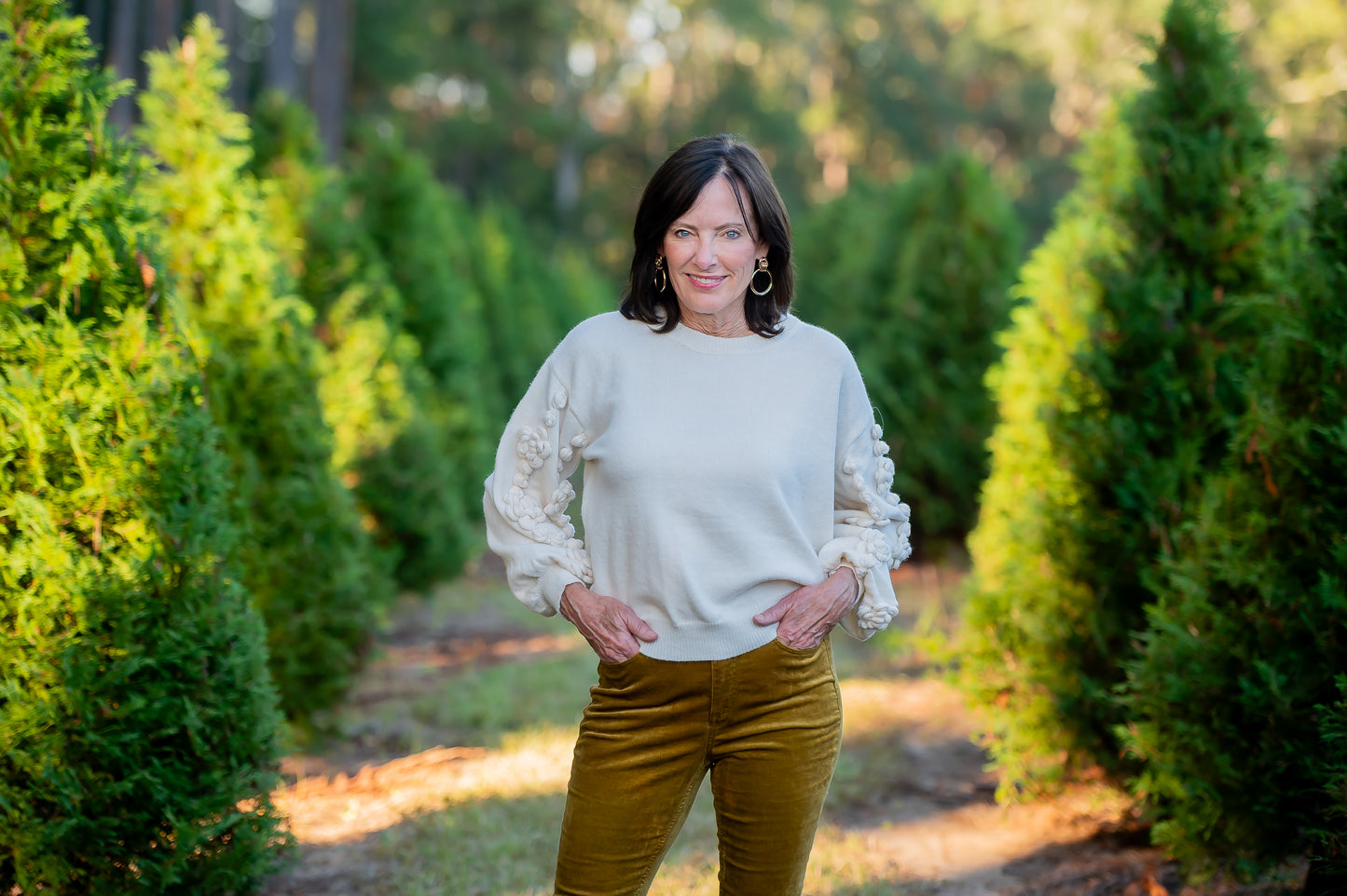 Grevena Floral Corsage Sweater