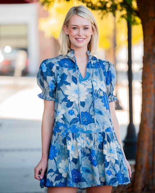 Gwen Floral Puff Sleeve Dress