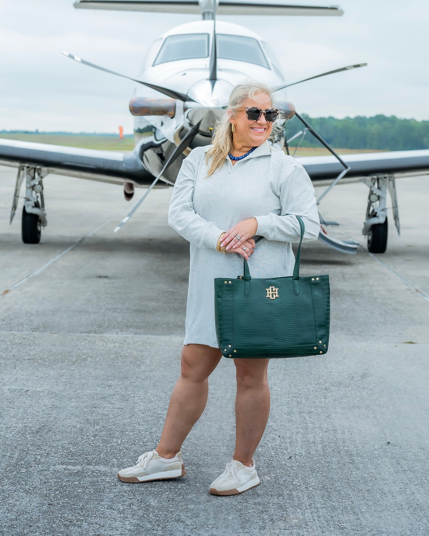 Jenna Quarter Zip Dress