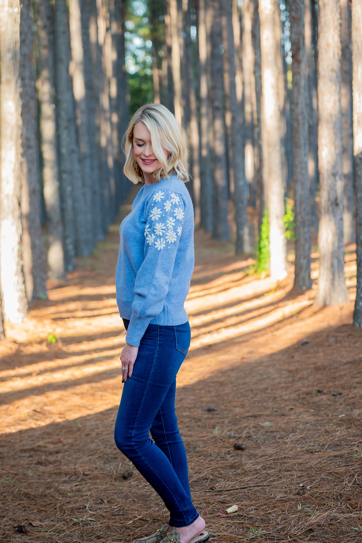 Lacie Blue Long Sleeve Sweater