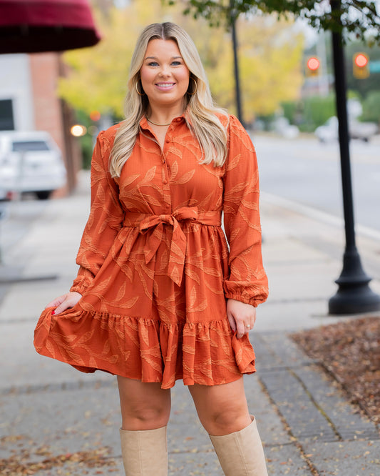 Judsyn Jacquard Tie Waist Dress