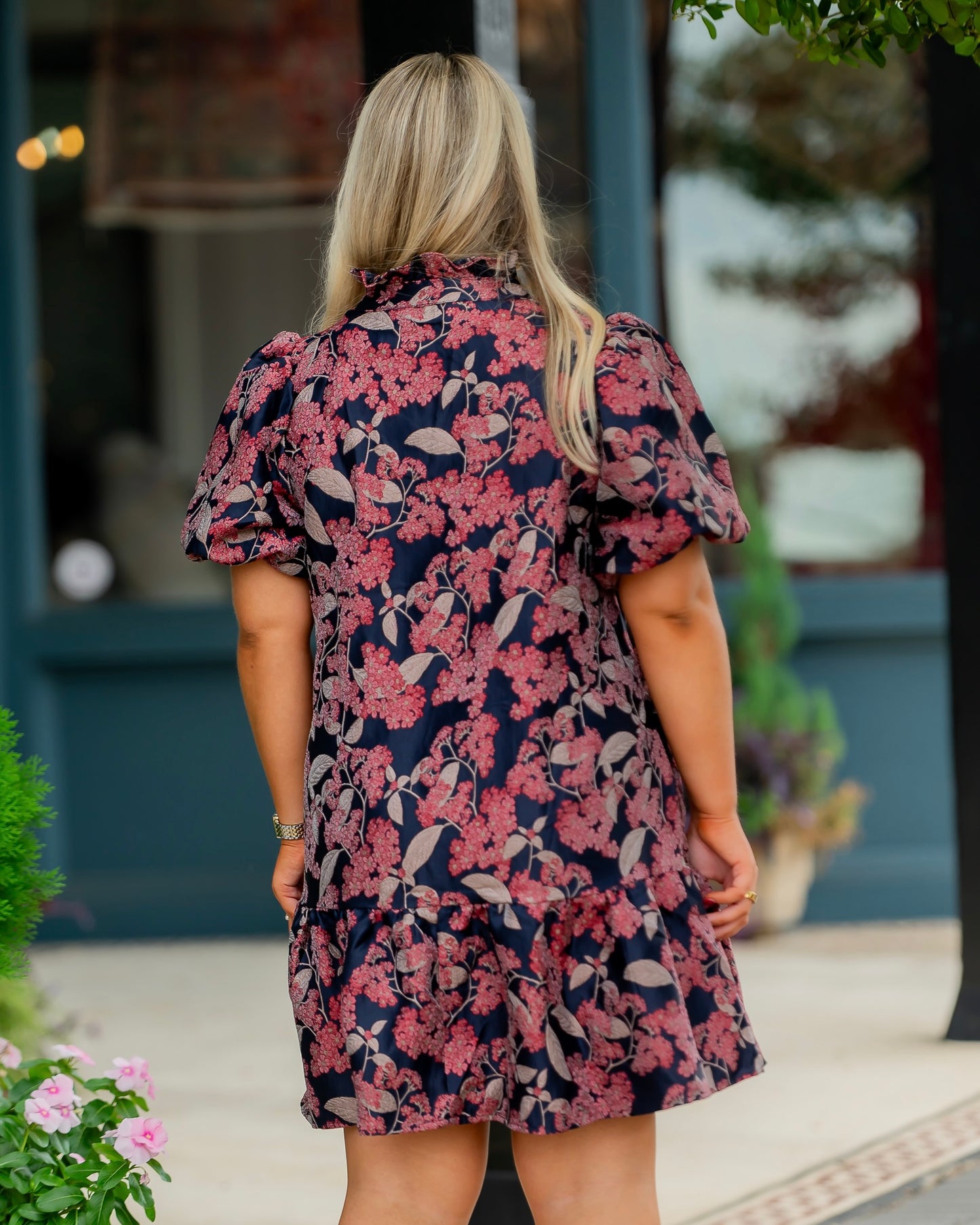 Kalispell Floral Puff Sleeve Dress