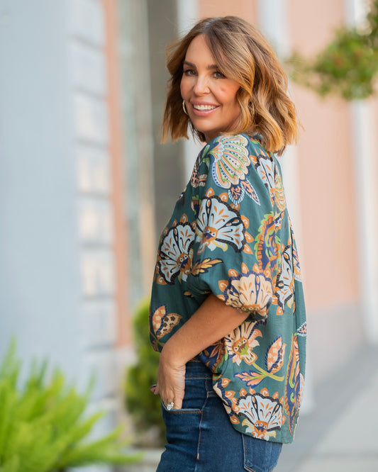 Sadie Paisley Print Top