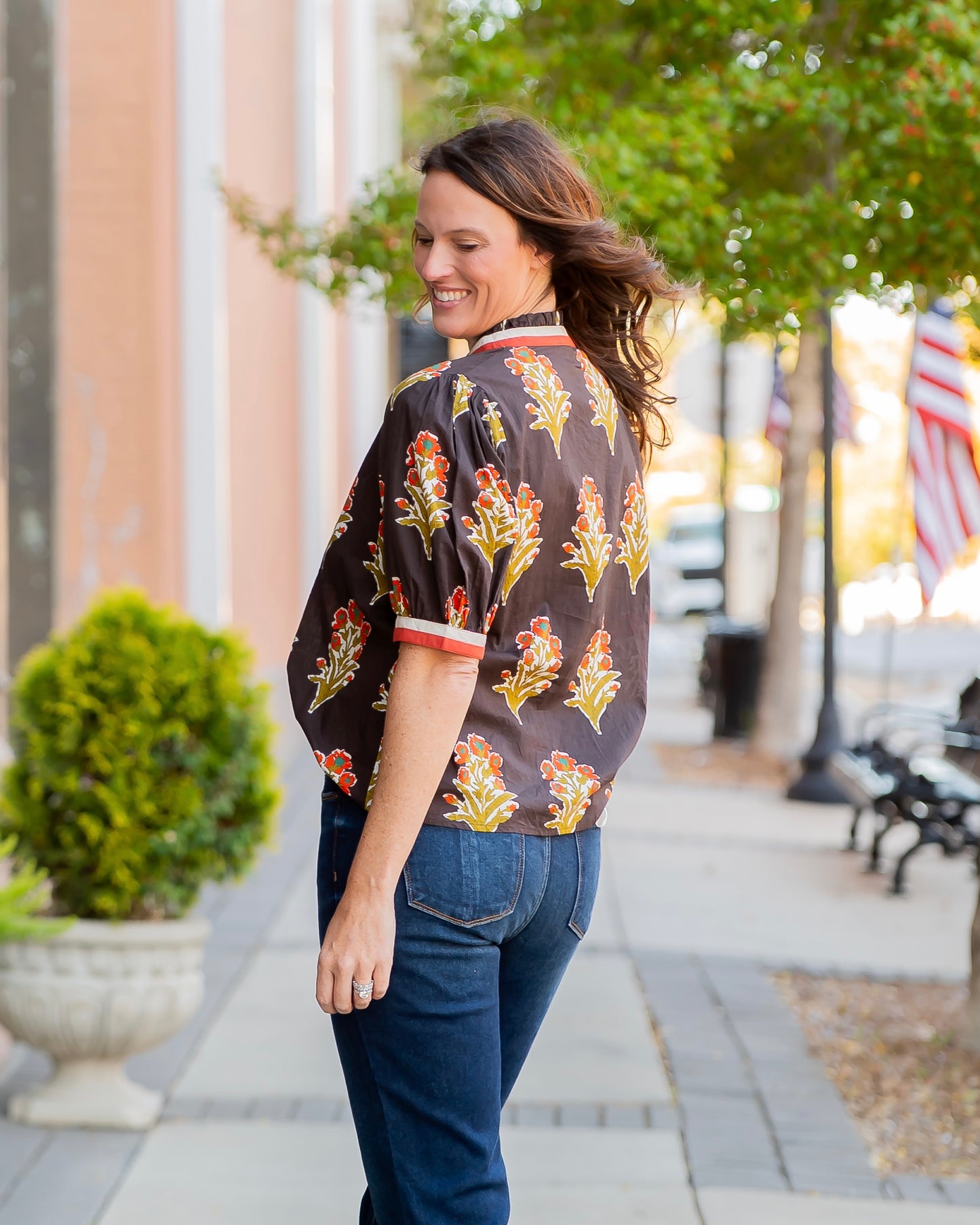 Santa Quin Floral Top