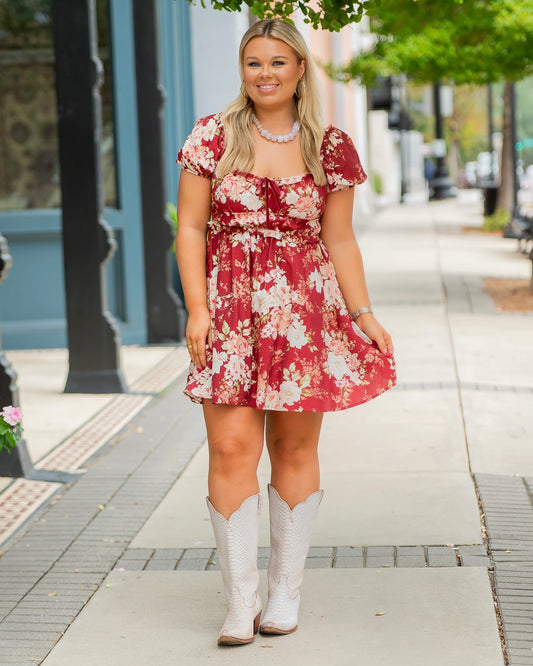 Morgan Ruffle Trim Dress