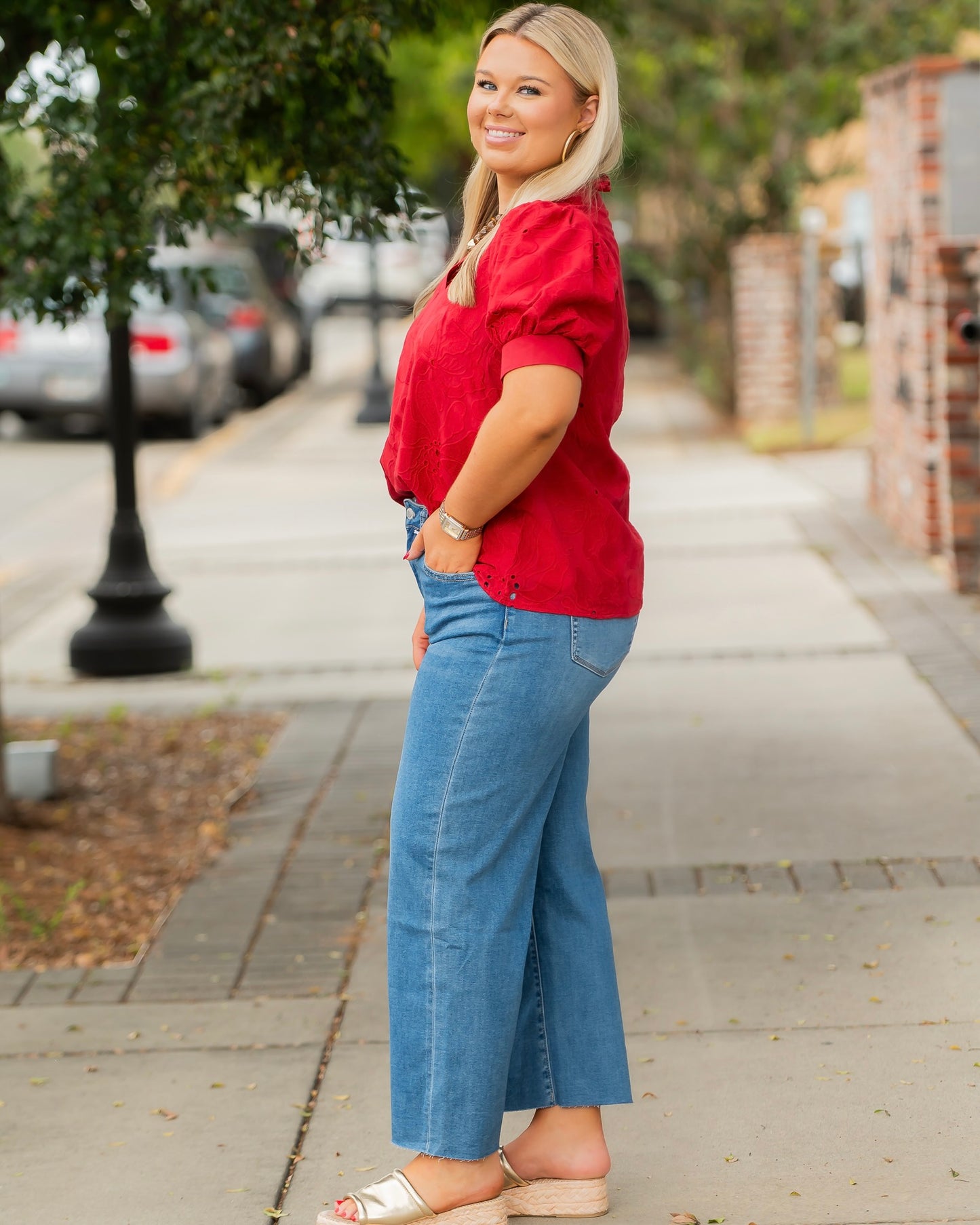 Vervet Aileeah High Crop Slim Wide Jean