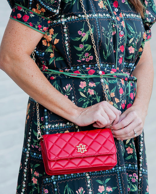 Brynleigh Clutch Crossbody Red SQ