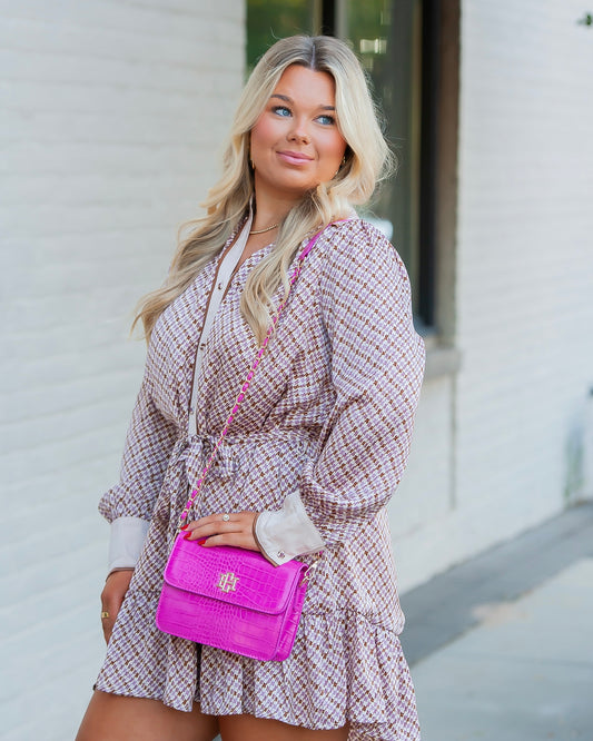 Evelyn Crossbody Hot Pink EC