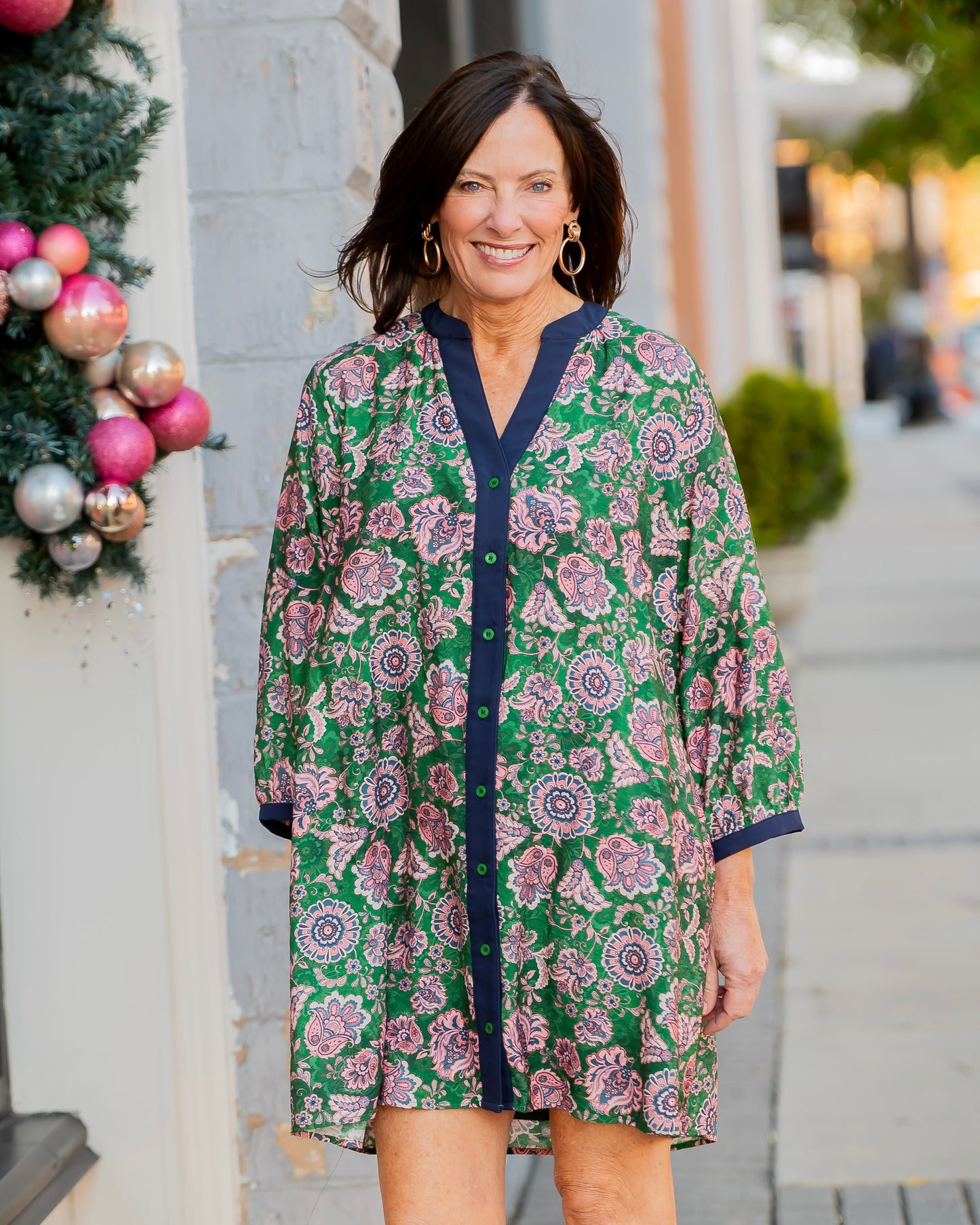 Abbott Floral Dress-Green