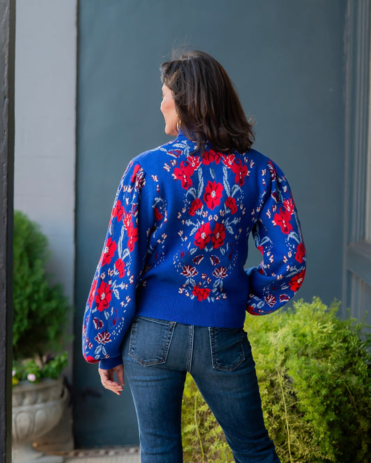 Logan Floral Turtleneck Sweater
