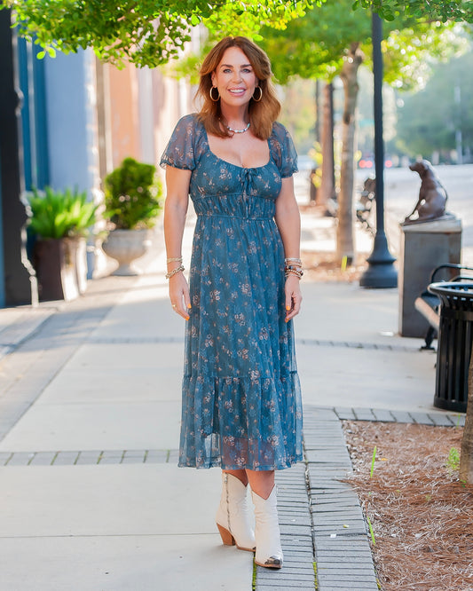 Sally Moss Green Midi Dress