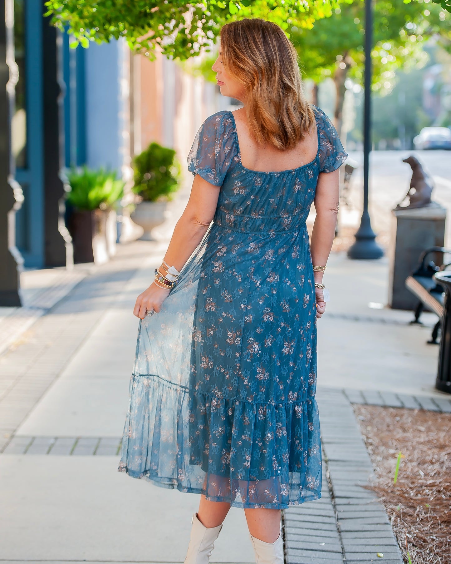 Sally Moss Green Midi Dress