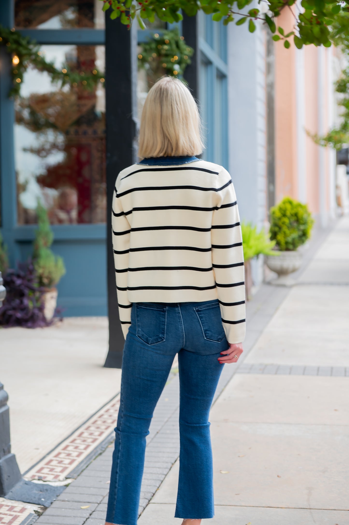 Krista Stripe Denim Shacket