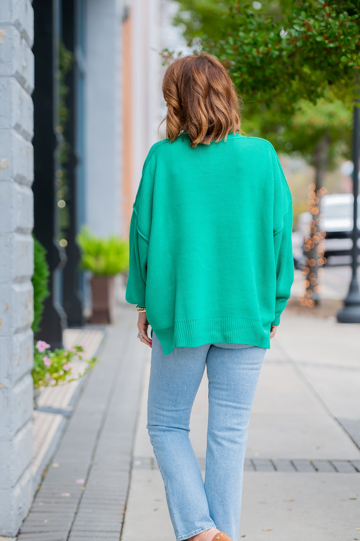 Wray Oversized Sweater-Green