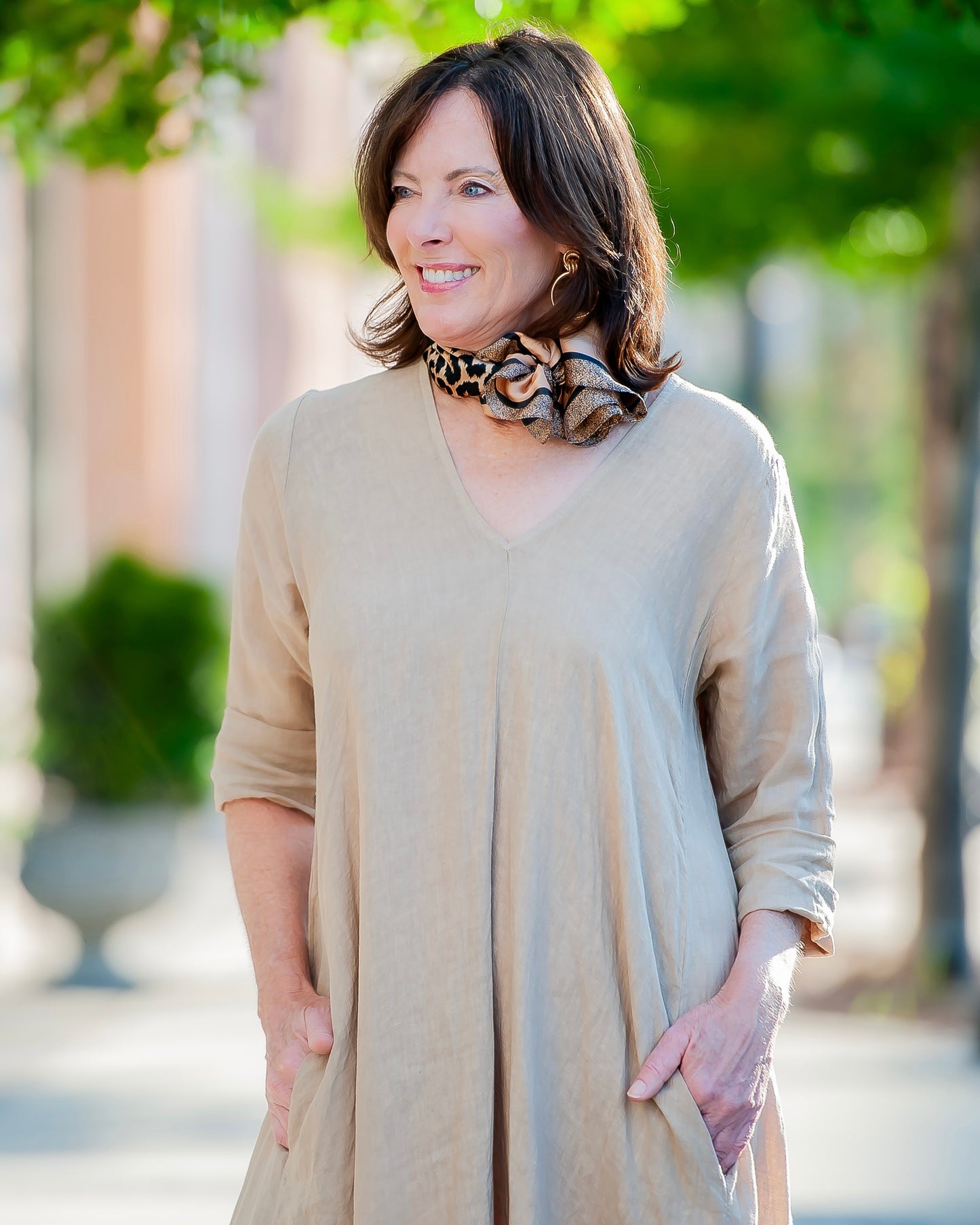 Astor Linen Long Sleeve Maxi Dress