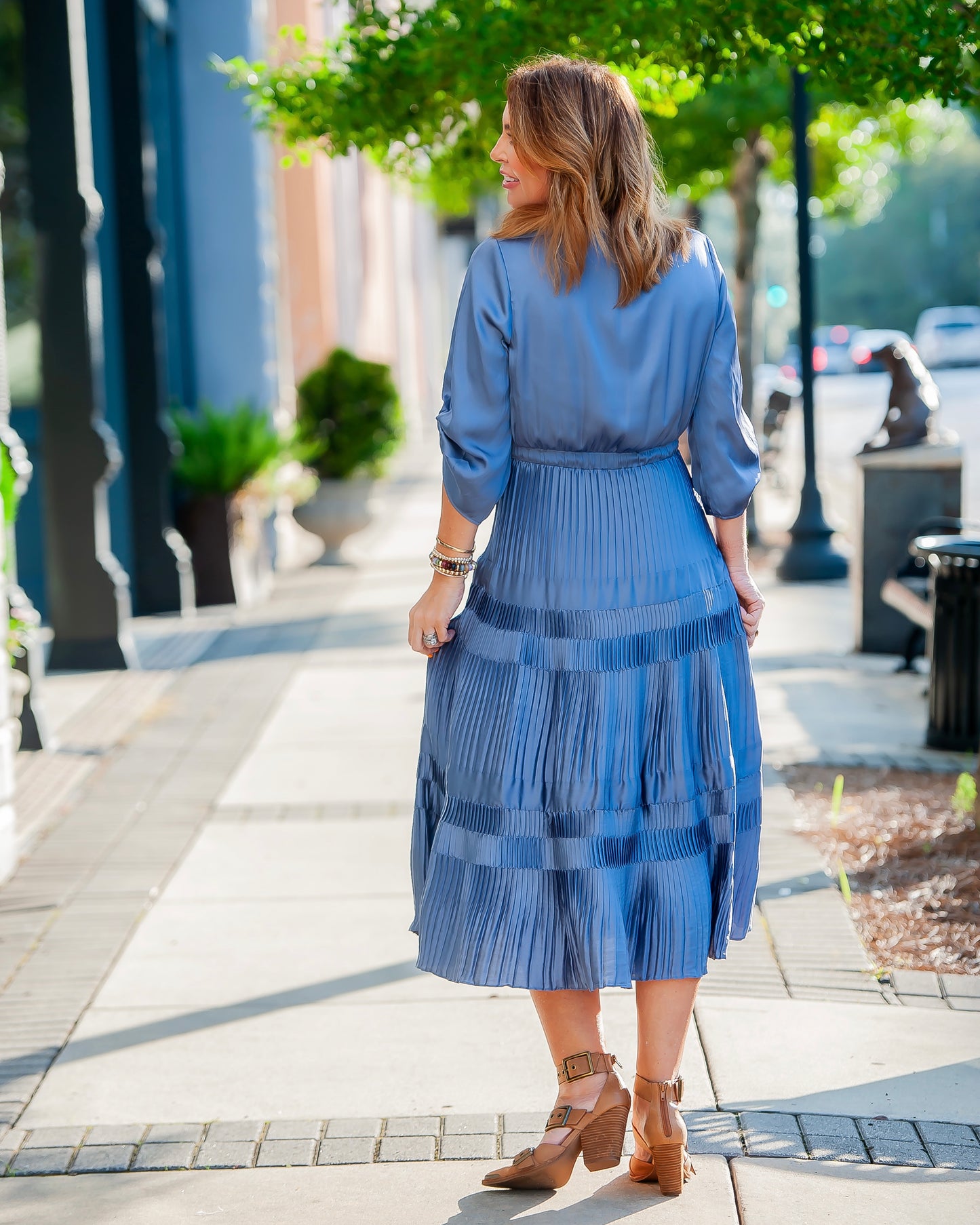 Palmer Pleated Midi Dress
