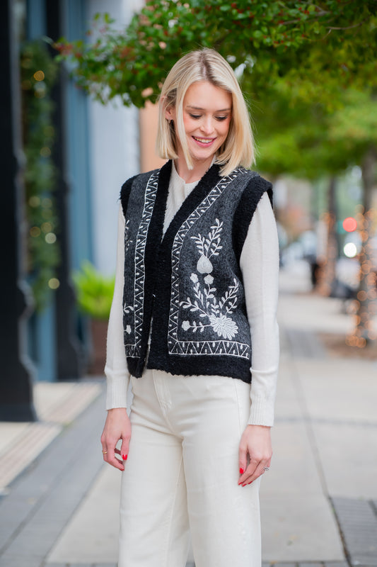 Dakota Floral Sweater Vest