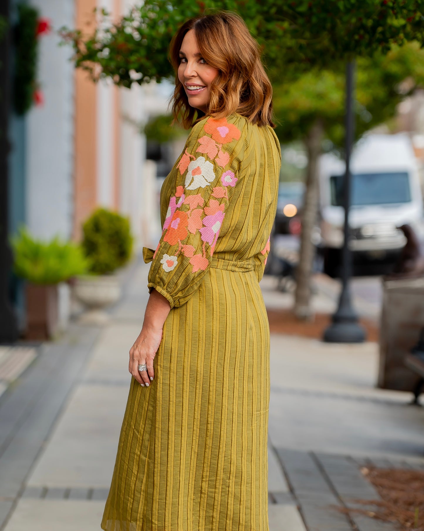 Ella Embroidered Sleeve Maxi Dress
