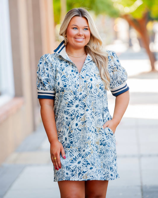 Vera Zip-Up Floral Dress