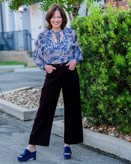 Rosita Abstract and Floral Print Top