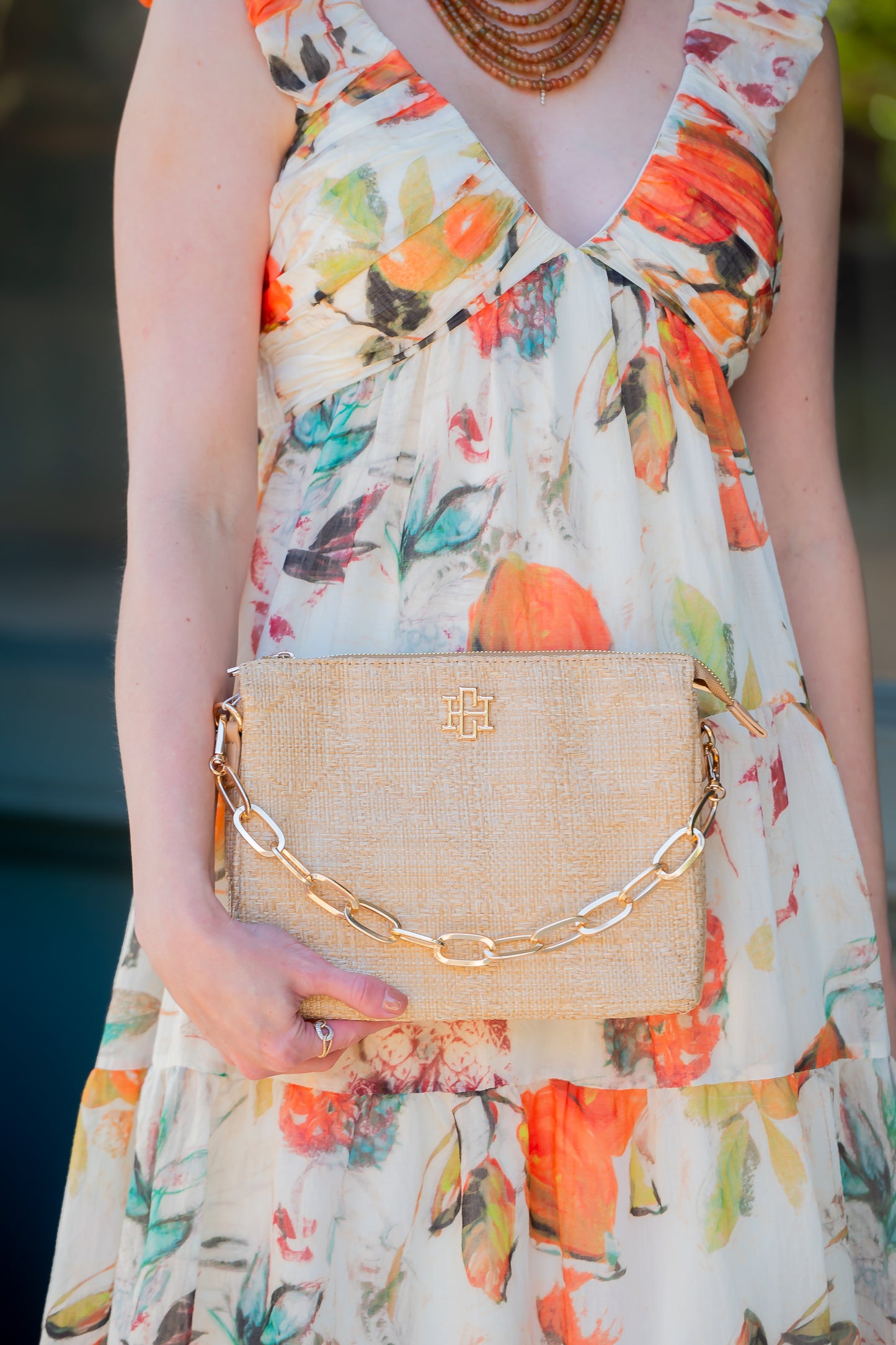 Ariana Crossbody Natural Lattice