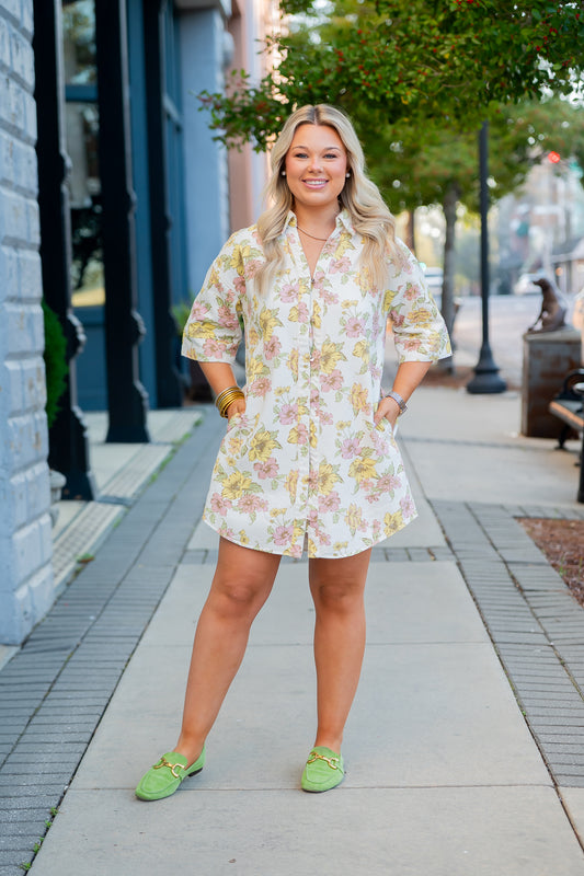 Genesis Floral Denim Dress