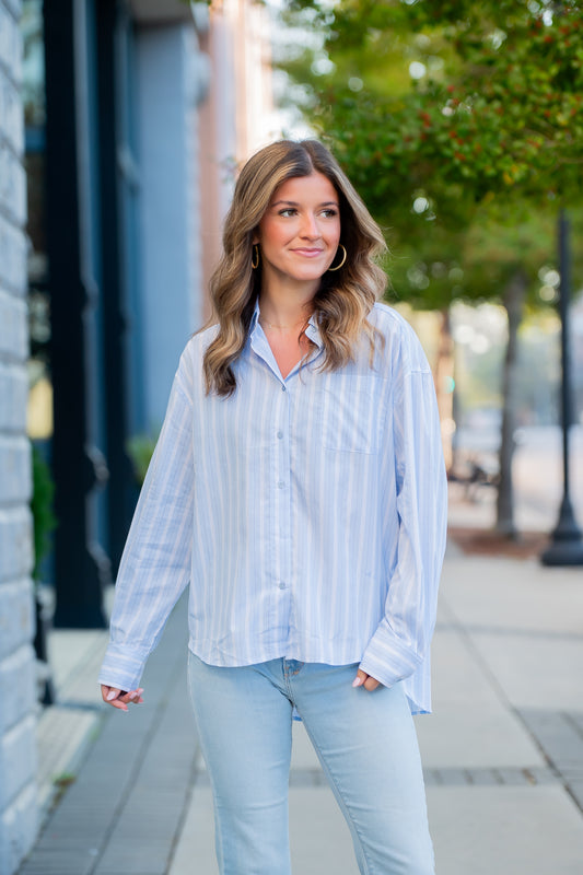 Barcelona Classic Stripe Boyfriend Shirt