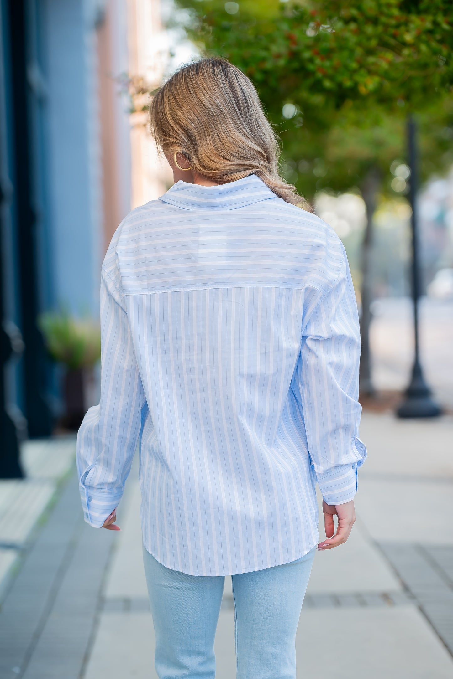 Barcelona Classic Stripe Boyfriend Shirt
